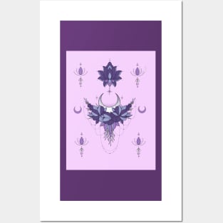 Lotus Lilac Tones Posters and Art